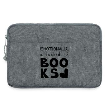 Attaché émotionnellement aux livres, noir - Sacoche pour ordinateur portable 13 pouces - gris chiné - Devant