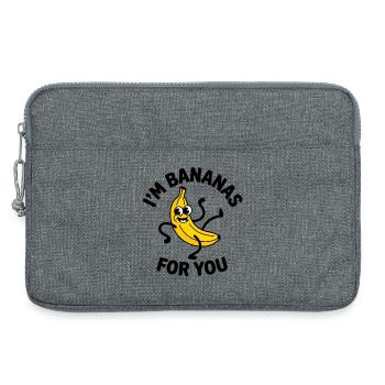 I Am Banana – For You Cartoon - Laptop bag 13" - heather grey - Front