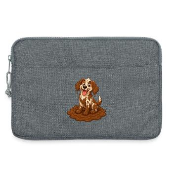 Joyeux Champion des Flaques de Chien Boueux - Sacoche pour ordinateur portable 13 pouces - gris chiné - Devant