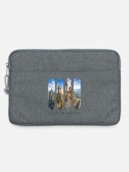 San Marino Travel – Festung & Natur Motiv - Laptoptasche 13" - Grau meliert