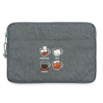 Cattuccino – Kaffeesorten - Laptoptasche 13" - Grau meliert - Vorne