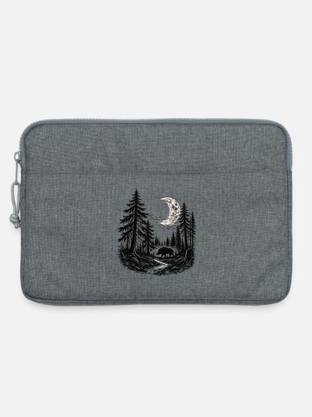 Mystischer Wald - Laptoptasche 13" - Grau meliert
