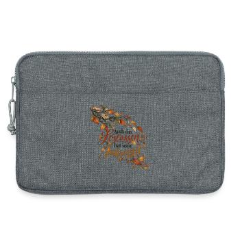 Loslassen im Herbst - Laptoptasche 13" - Grau meliert - Vorne