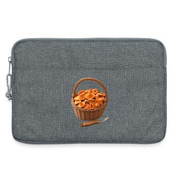 Der Pilzkorb - Laptoptasche 13" - Grau meliert - Vorne