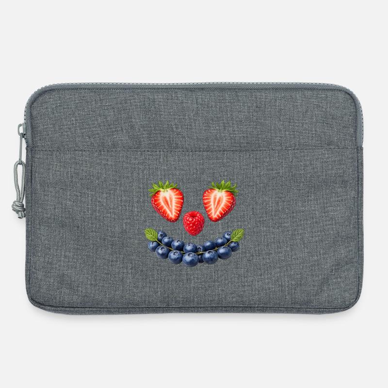 Beeren Gesicht - Laptoptasche 13" - Grau meliert