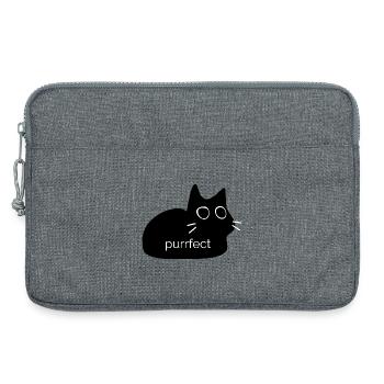 Purrfect - Cat Design for Cat Lover - Laptop bag 13" - heather grey - Front