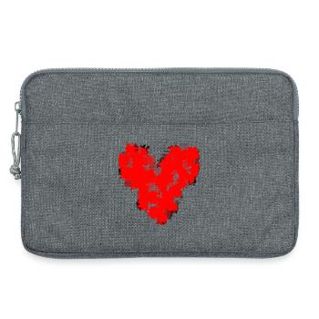 COEUR. HAPPY BIRTHDAY. JOYEUX ANNIVERSAIRE - Sacoche pour ordinateur portable 13 pouces - gris chiné - Devant
