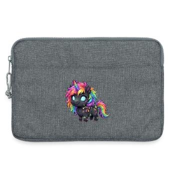 Süße Chibi-Zombie-Einhörner - Laptoptasche 13" - Grau meliert - Vorne