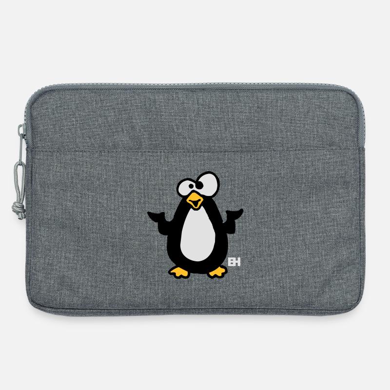 Cute Penguin Illustration for Apparel - Laptop bag 13" - heather grey