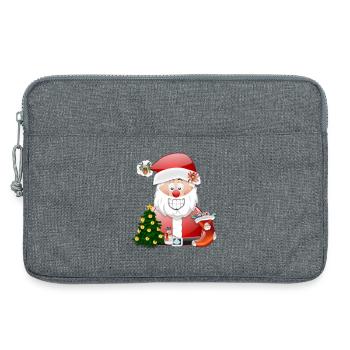 Santa Cheer Christmas Parade - Laptop bag 13" - heather grey - Front