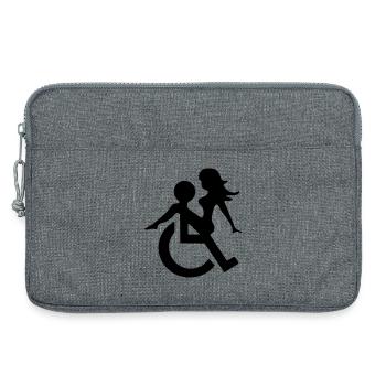 Wheelchairlove - Laptop bag 13" - heather grey - Front