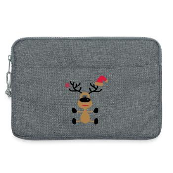 christmas - Laptop bag 13" - heather grey - Front