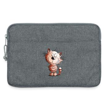 Little Naughty Cat I Cat Motif Comic Gift - Laptop bag 13" - heather grey - Front