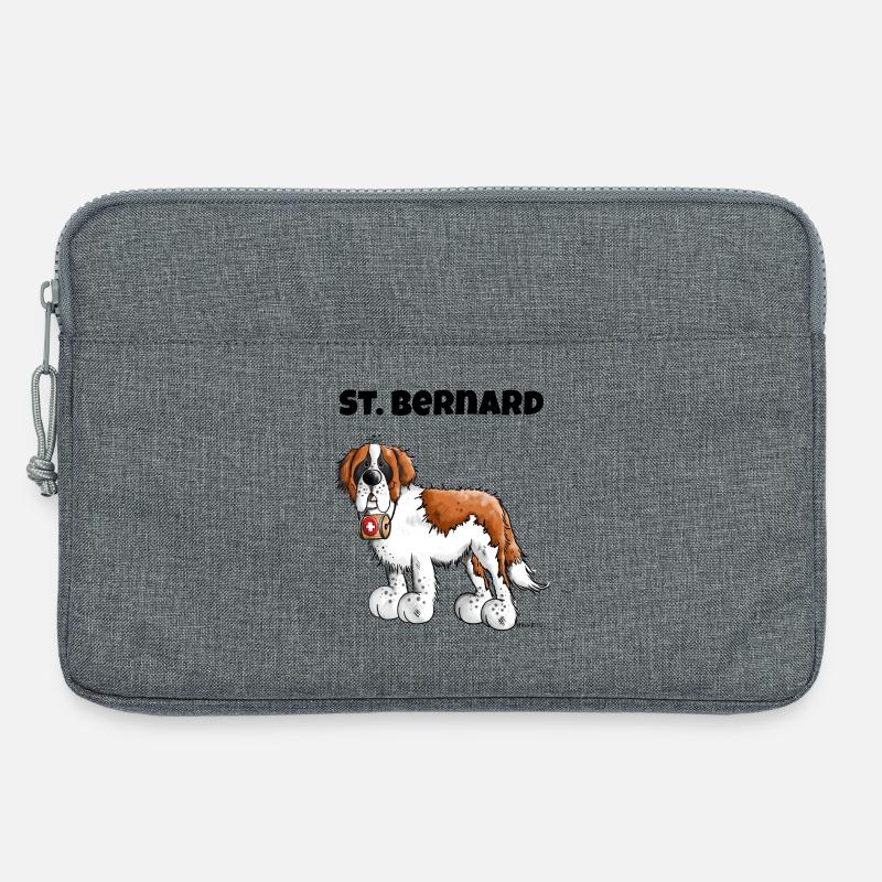 Der Bernhardiner ist da - Laptoptasche 13" - Grau meliert