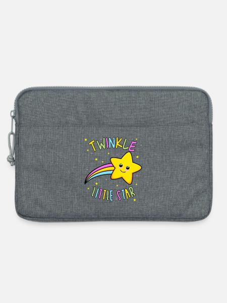 Funkelnder kleiner Stern Regenbogen - Laptoptasche 13" - Grau meliert