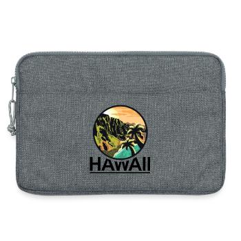hawaii island usa nature Natur Logo colors Palmen - Laptoptasche 13" - Grau meliert - Vorne