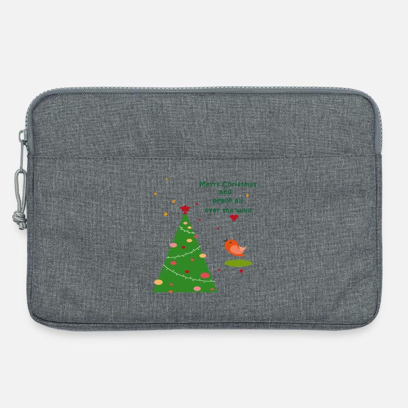 Merry Christmas Peace - Laptoptasche 13" - Grau meliert