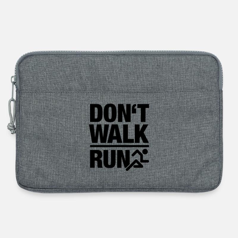 Don't walk - run - Laptop bag 13" - heather grey