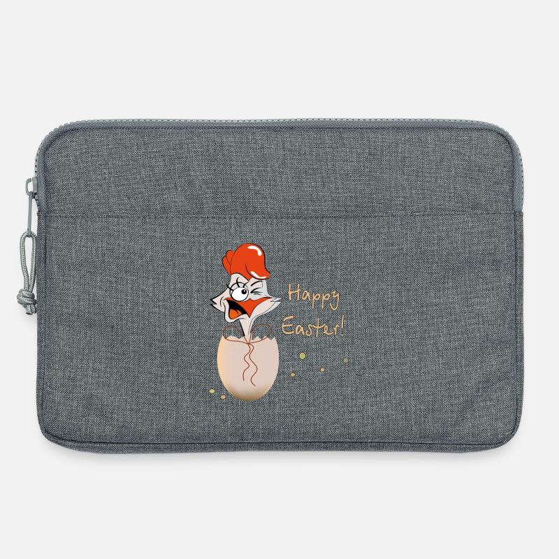 Happy Easter Hahn Ostern - Laptoptasche 13" - Grau meliert