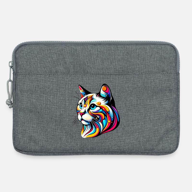 Katze - Laptoptasche 13" - Grau meliert