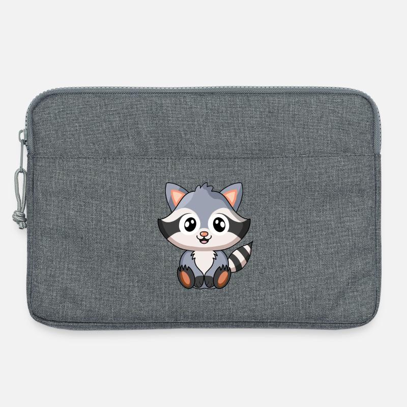 Waschbär - Laptoptasche 13" - Grau meliert