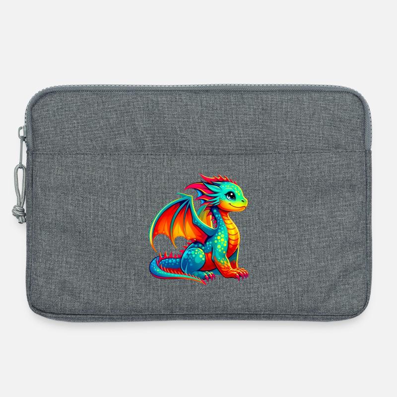 Drache - Laptoptasche 13" - Grau meliert