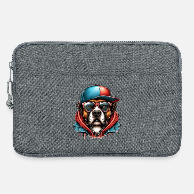 Hund - Laptoptasche 13" - Grau meliert