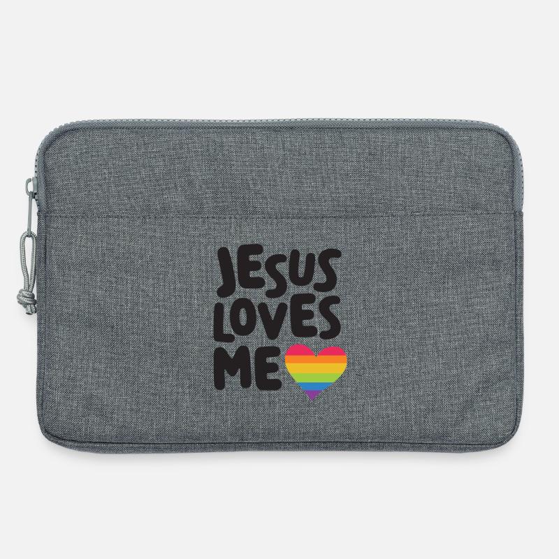 LGBT Pride Month - Jesus liebt mich - Laptoptasche 13" - Grau meliert
