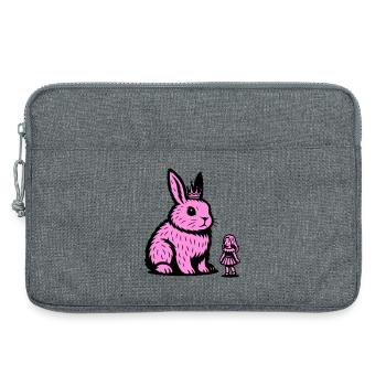 Princesse lapin - Sacoche pour ordinateur portable 13 pouces - gris chiné - Devant