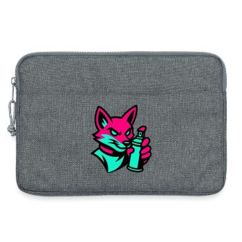 Graffiti Renard - Sacoche pour ordinateur portable 13 pouces - gris chiné - Devant