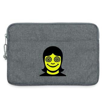 Visage hypnotique - Sacoche pour ordinateur portable 13 pouces - gris chiné - Devant