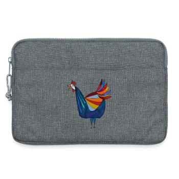 Huhn  - Laptoptasche 13" - Grau meliert - Vorne