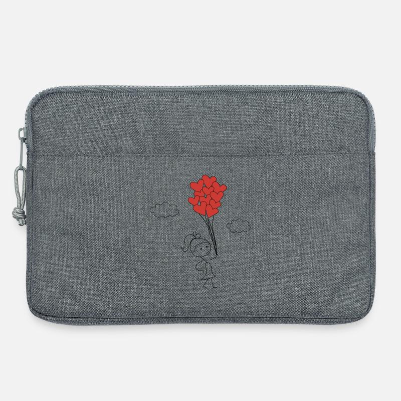 Süßes Mädchen - Laptoptasche 13" - Grau meliert