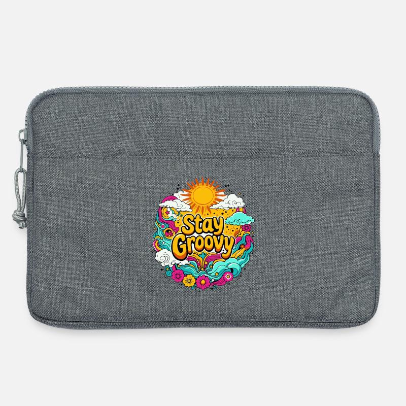 Psychedelisch Retro - Laptoptasche 13" - Grau meliert
