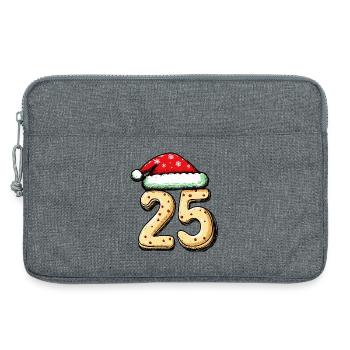 25 Number Biscuit Christmas - Laptop bag 13" - heather grey - Front