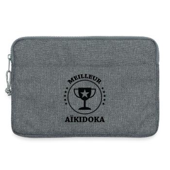 Best Aikido - Aikido - Laptop bag 13" - heather grey - Front
