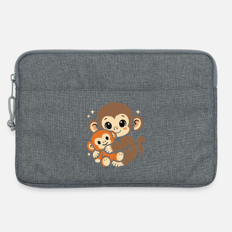 Punch Monkey Affe - Laptoptasche 13" - Grau meliert