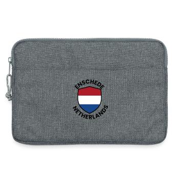 Emblème du Bouclier néerlandais Drapeau - Sacoche pour ordinateur portable 13 pouces - gris chiné - Devant