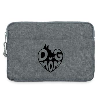 Dog Mom, Hundemama Herzdesign - Laptoptasche 13" - Grau meliert - Vorne