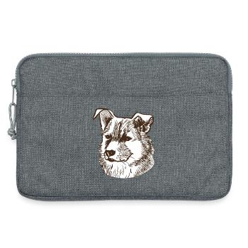 Hund - Laptoptasche 13" - Grau meliert - Vorne