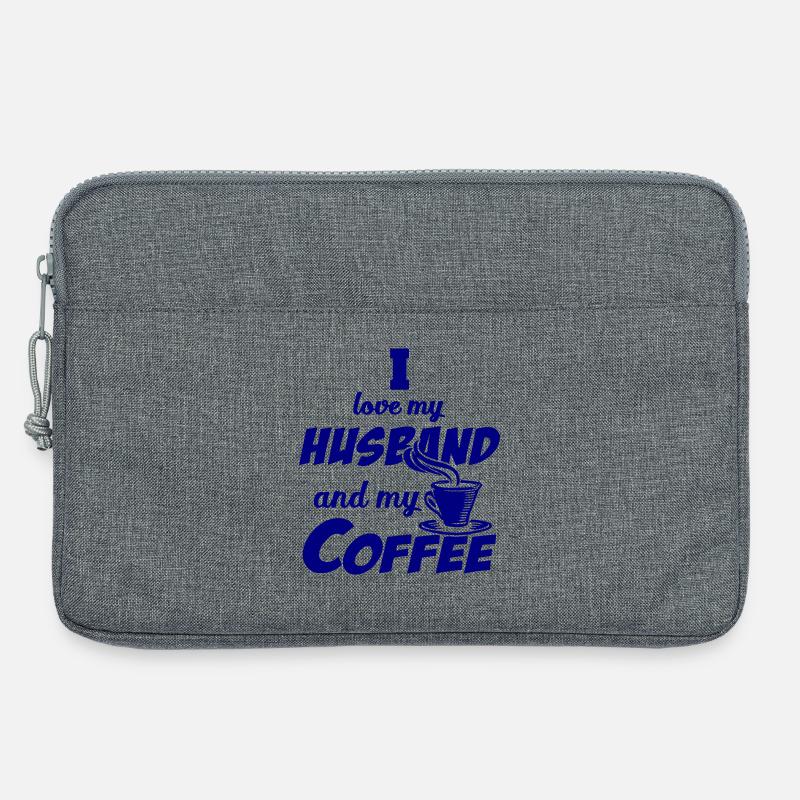 Amore Marito e Citazione del Caffè - Borsa per laptop 13" - grigio melange