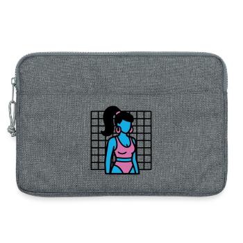 90er Fitness Girl Vaporwave - Laptoptasche 13" - Grau meliert - Vorne