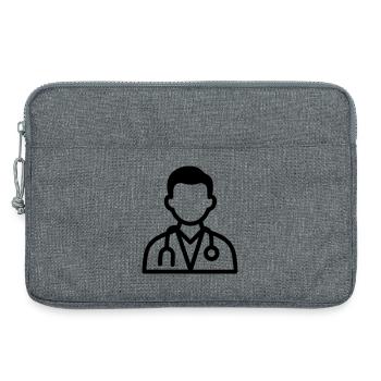 doctor - Laptop bag 13" - heather grey - Front