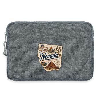 Nevada Silver State Vintage Las Vegas Aufkleber - Laptoptasche 13" - Grau meliert - Vorne