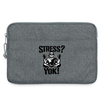 Stress? Yok! | Türkisches Stencil Streetwear Desig - Laptoptasche 13" - Grau meliert - Vorne