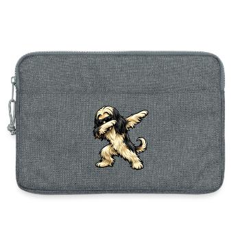 Dabbing Afghanischer Windhund - Laptoptasche 13" - Grau meliert - Vorne