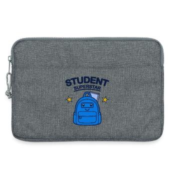 Studenten-Superstar-Design - Laptoptasche 13" - Grau meliert - Vorne