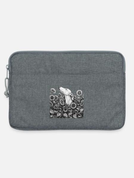 Little Dog in a Sunflower Dream - Laptoptasche 13" - Grau meliert