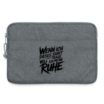 Ruhemodus - Laptoptasche 13" - Grau meliert - Vorne