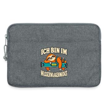 Ich bin im Wasserwaagenmodus – Faultier Heimwerker - Laptoptasche 13" - Grau meliert - Vorne